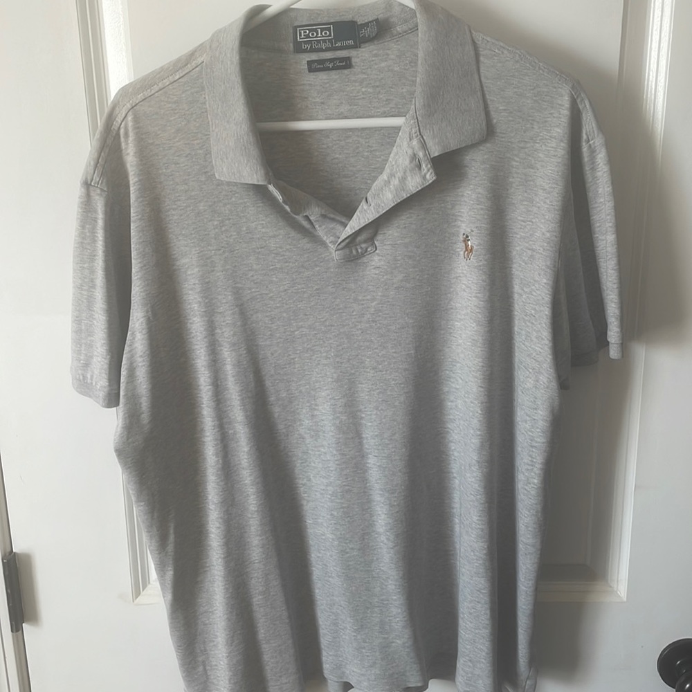 POLO by Ralph Lauren 2 button polo, XL, gray.